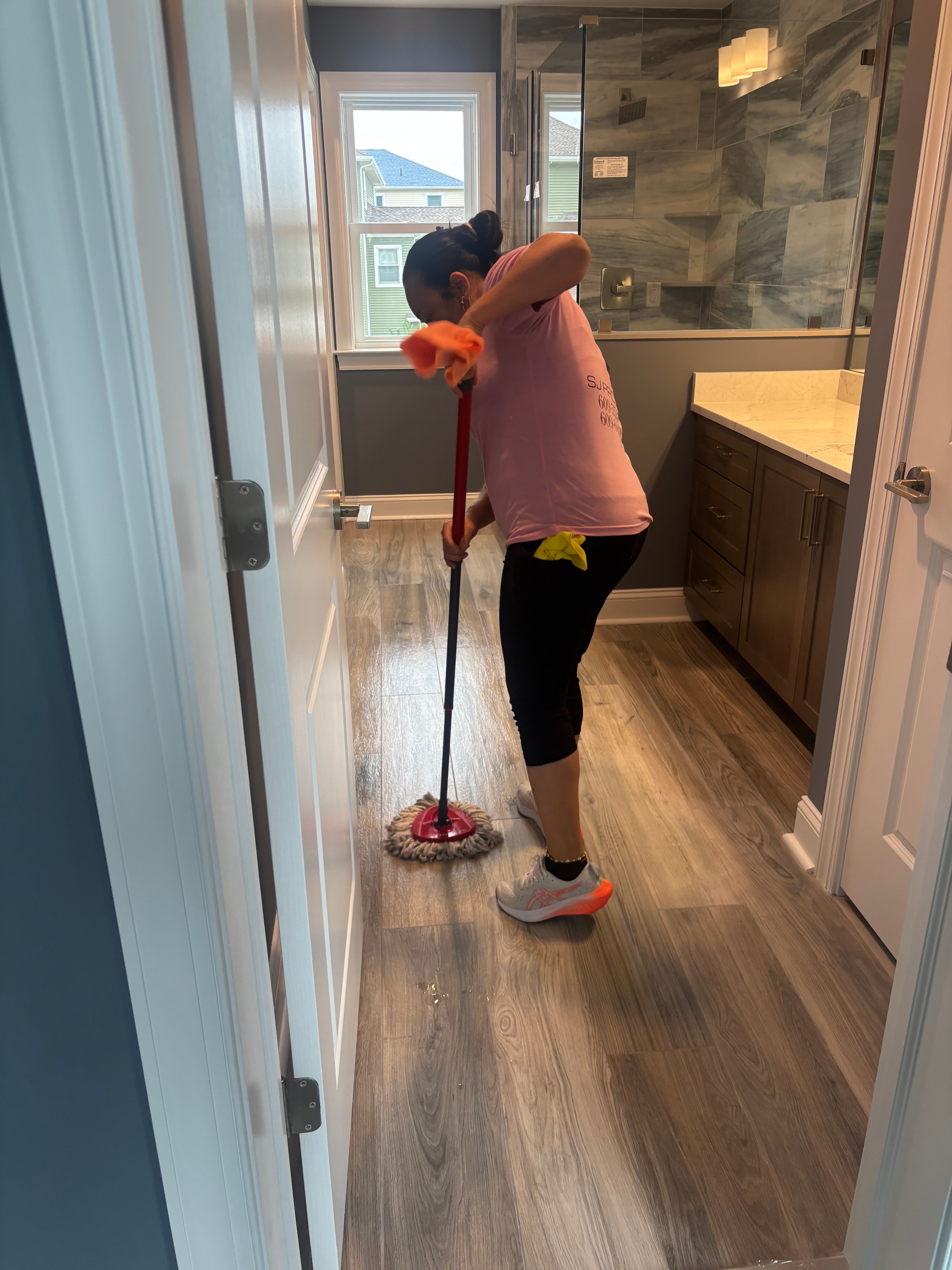Post-construction floor cleaning